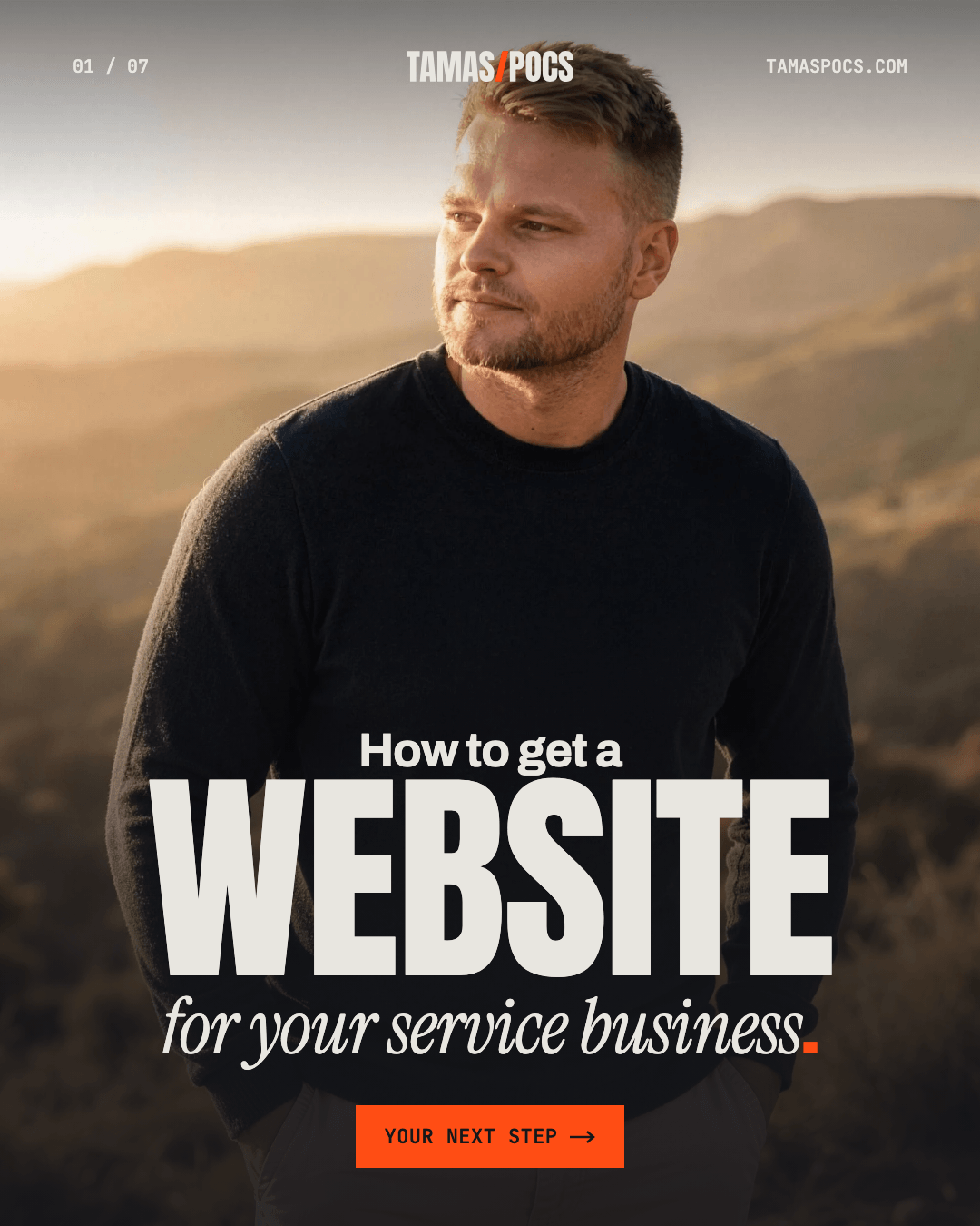 Slide 1 of 7, How to Get a Website: cover, how to get a website for your service business