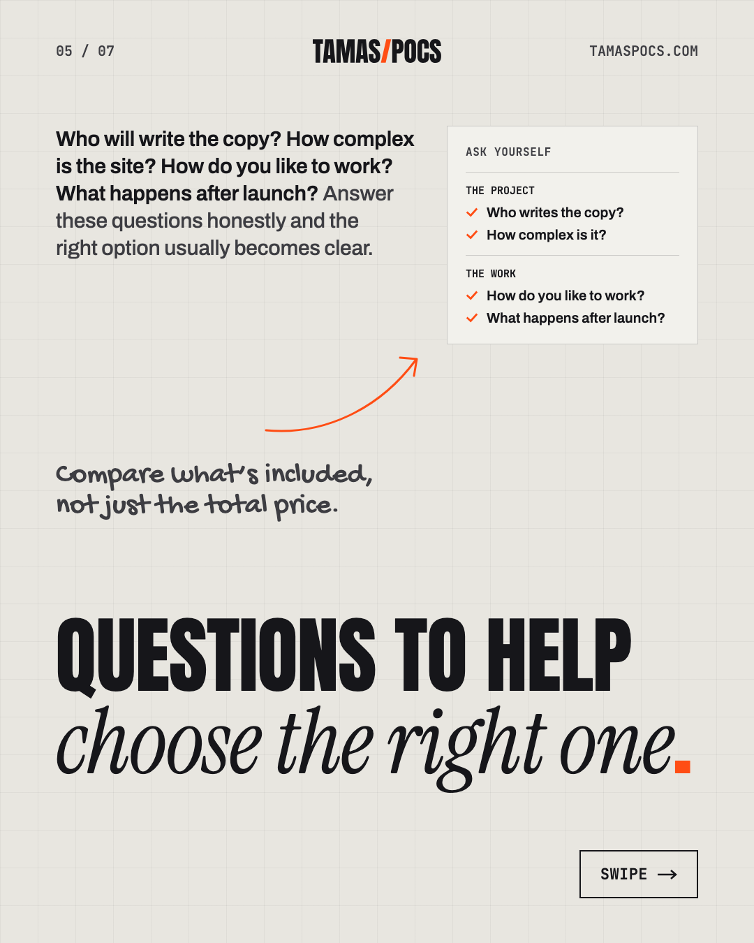 Slide 5 of 7, Who Should Build Your Website: questions to ask yourself before you choose