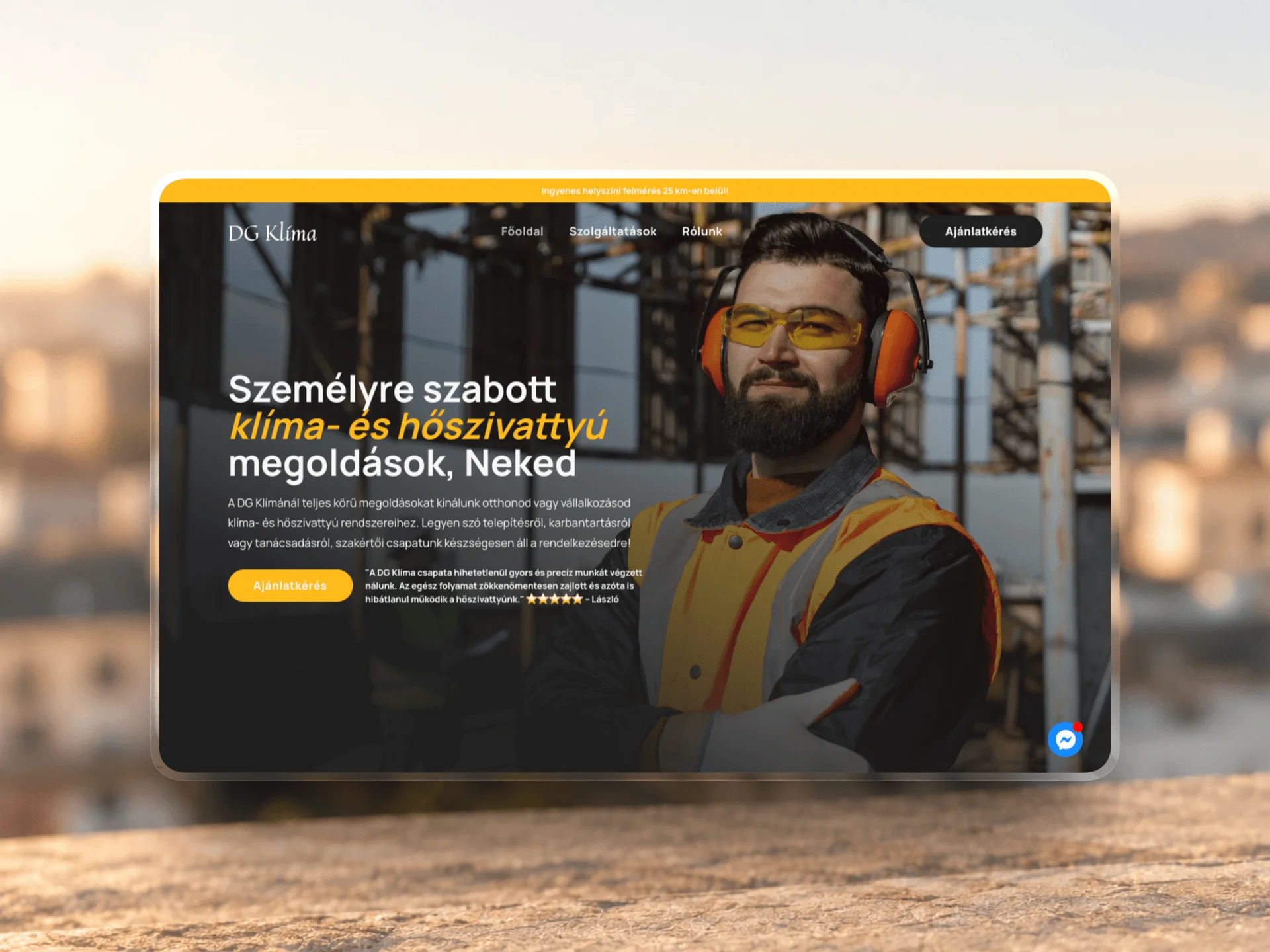 Website for DG Klíma designed and built by Tamas Pocs