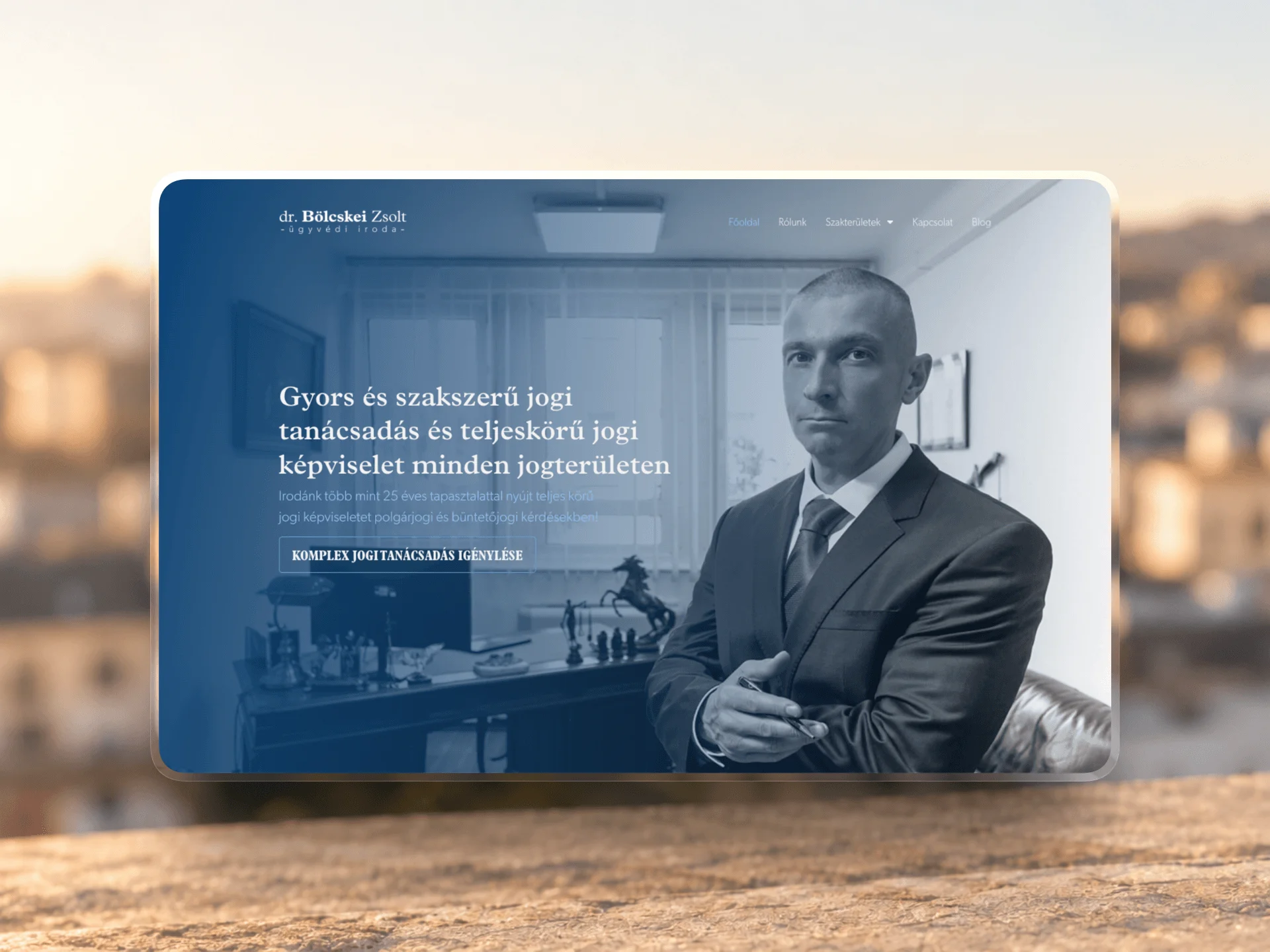 Website for Dr. Bölcskei Zsolt designed and built by Tamas Pocs