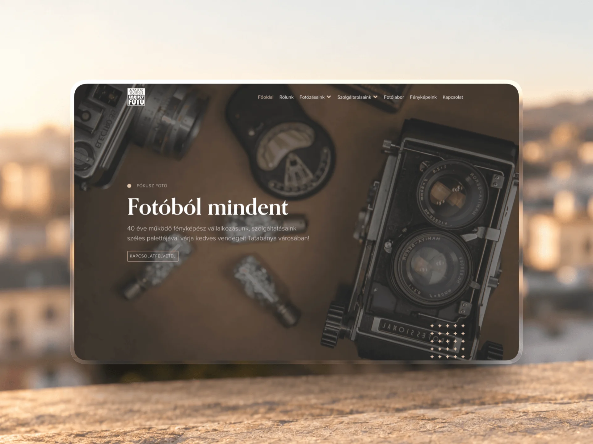 Website for Fókusz Fotó designed and built by Tamas Pocs