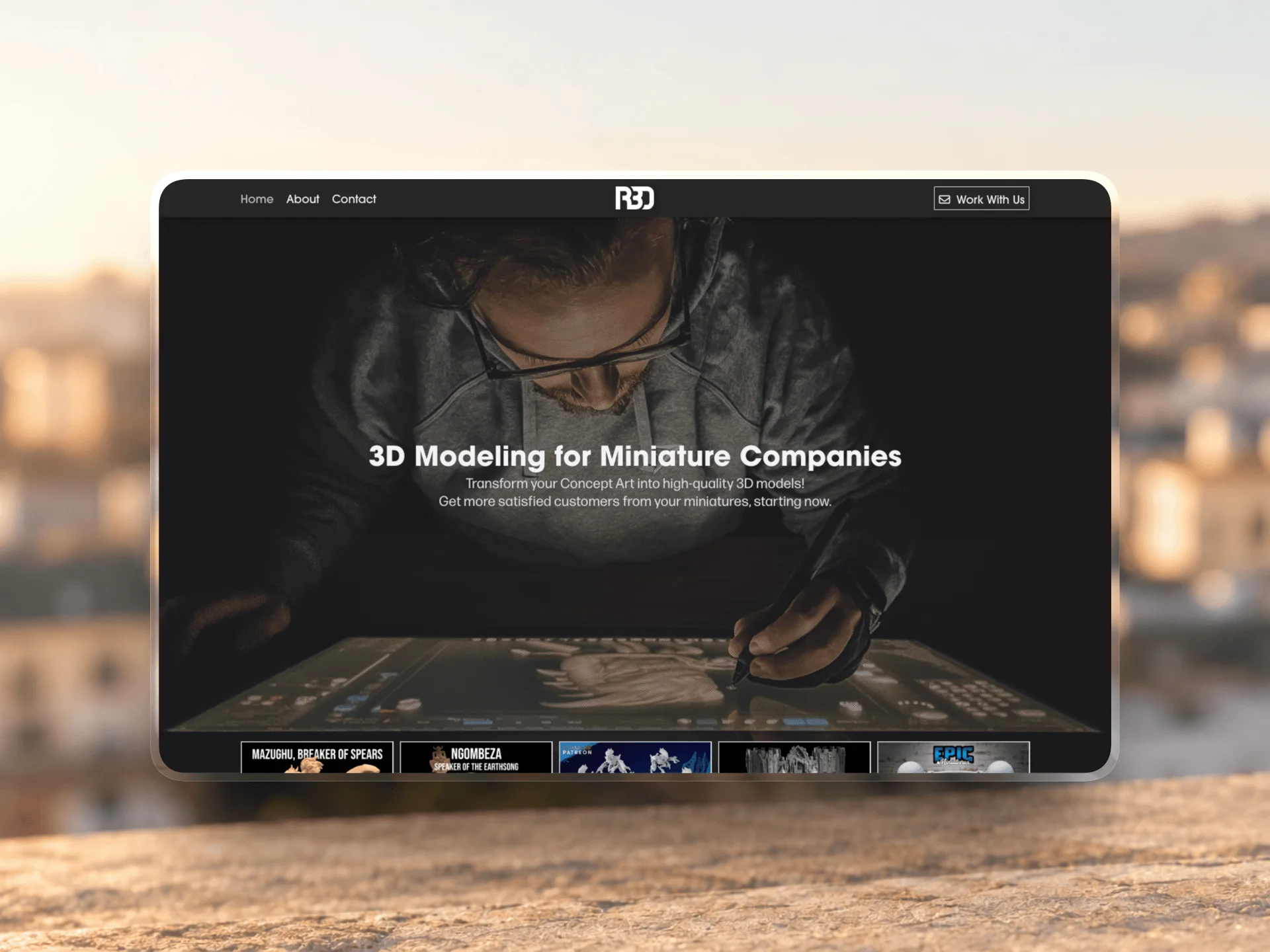 Website for R3D Creative designed and built by Tamas Pocs