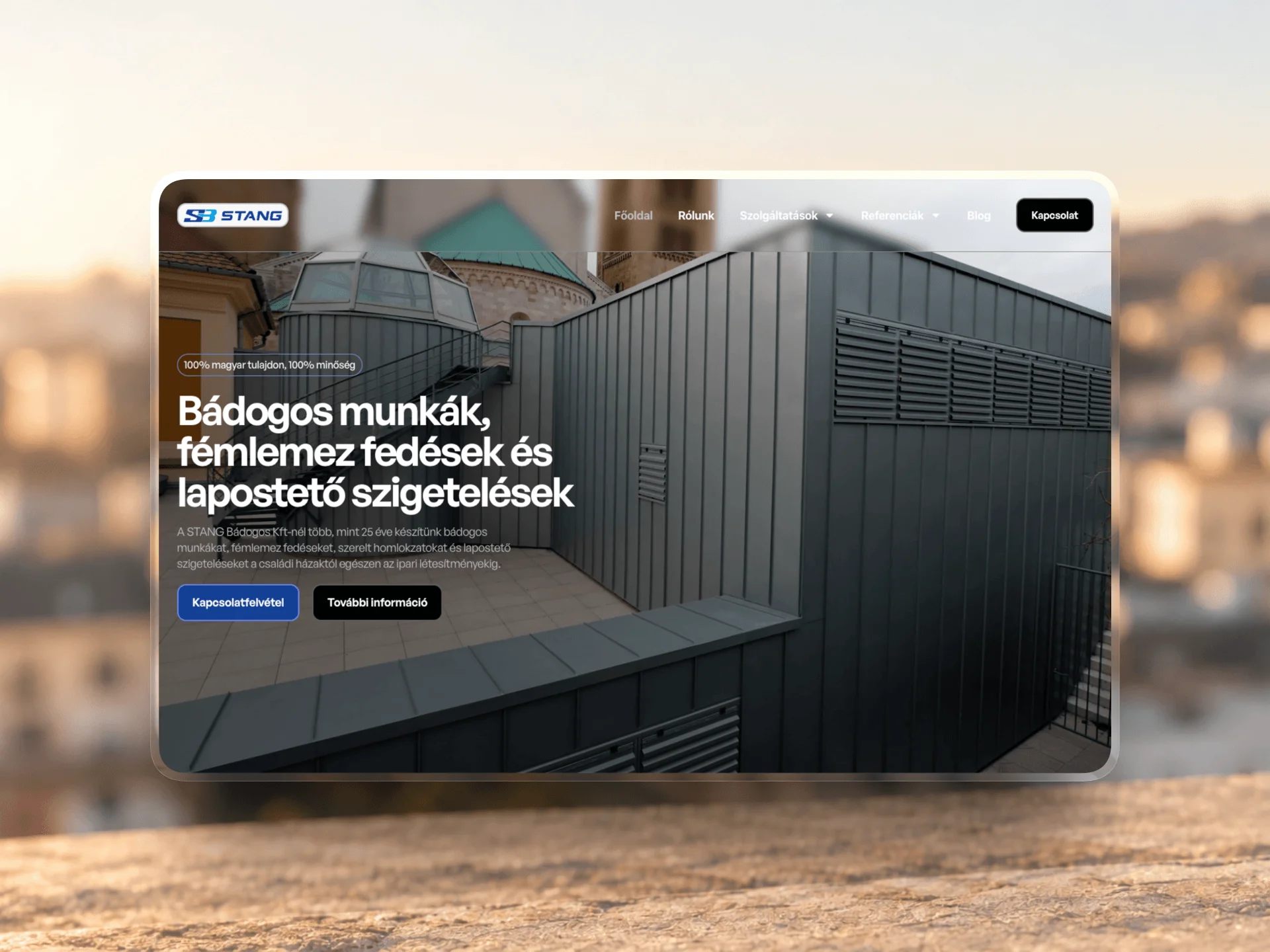 Website for SB STANG designed and built by Tamas Pocs