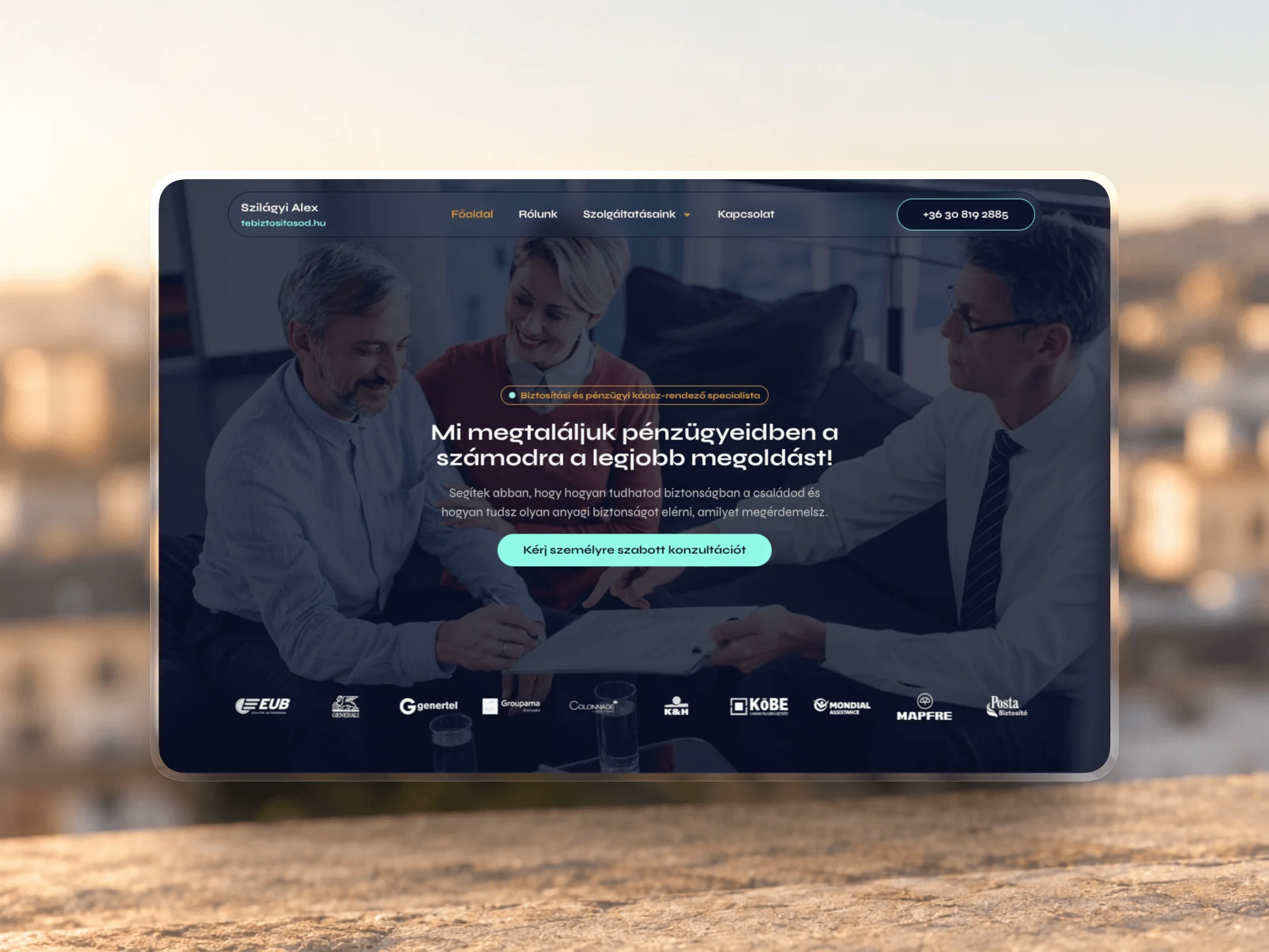 Website for Szilágyi Alex designed and built by Tamas Pocs