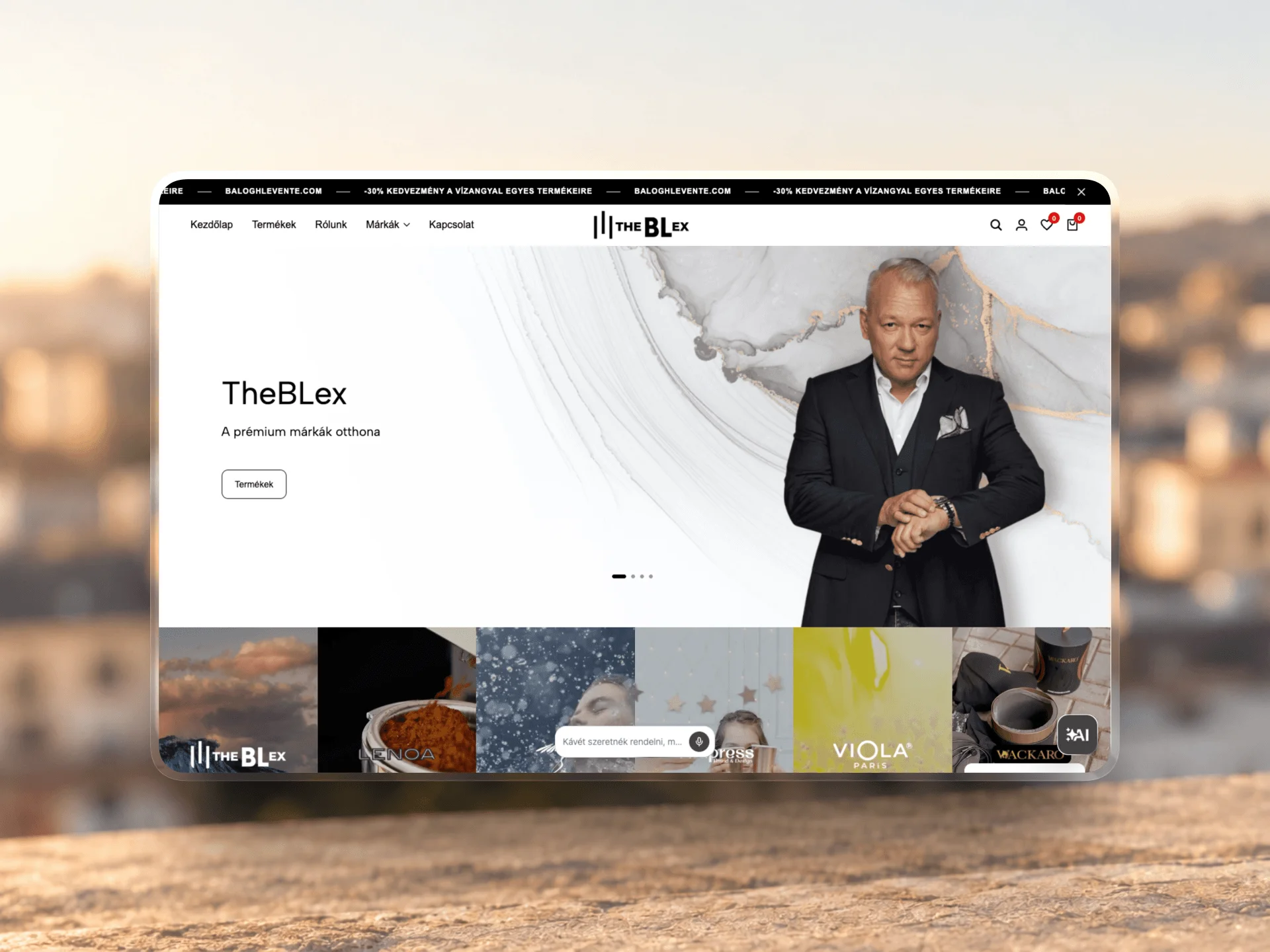 Website for TheBlex designed and built by Tamas Pocs